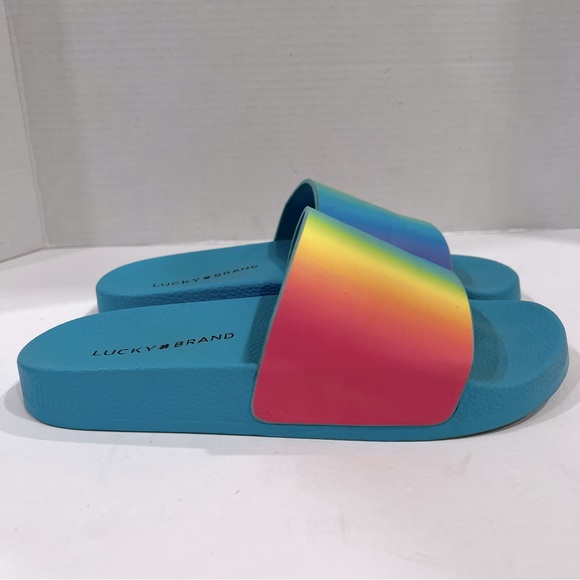 Lucky Brand Womens Size 8
Parker Pride Multicolored Ombre Slides Shoes Sandals - Picture 2 of 10